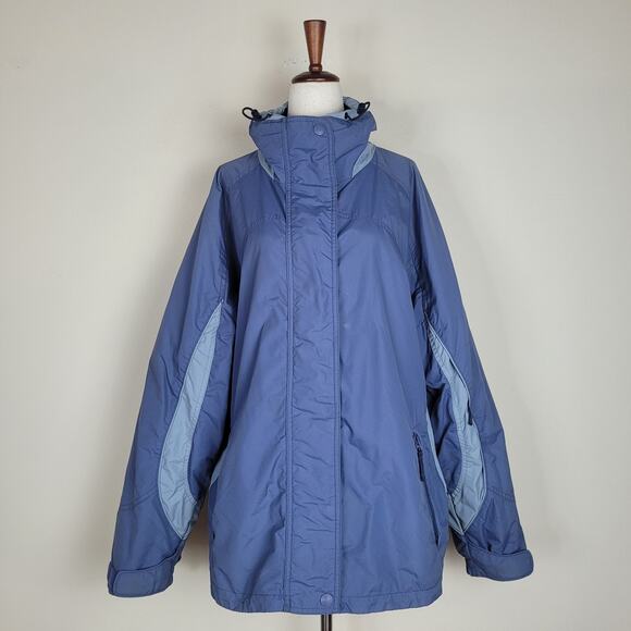 Vintage Columbia Bugaboo Jacket Womens Large Blue Interchange 3-in-1 Outdoor - Picture 1 of 13